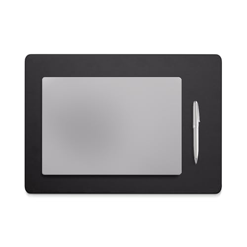 Jotsome Leather Desk Pad Mat, 17" x 12", Black | Non-Slip Desk Blotter Pad - Desk Protector for Office, Home, Lap Desk, Laptop and Desktop - color: Black, size: 17" x 12"