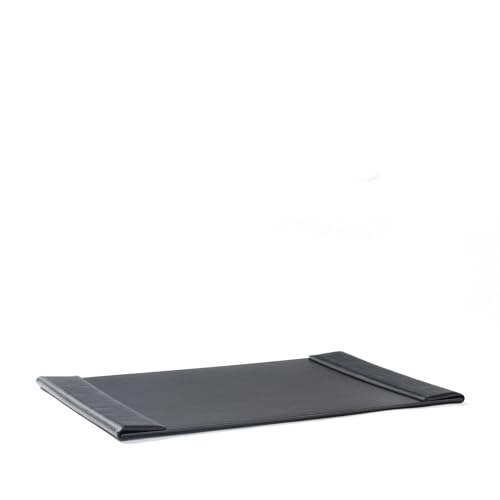 Leatherology Classic Desk Pad - 18" H x 26.5" W x 0.5" - Black Onyx | Office Desk Mat with Liftable Side Rails, Non-Leather Writing Surface & Micro-Suede Bottom - For Home or Office - color: Black Onyx, size: 18" x 26.5"