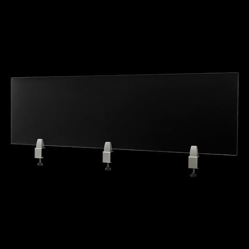 Acrylic Free Standing Screen, 60 x 18 Divider for Desk Privacy Home Office - size: 60" x 18" x 2"