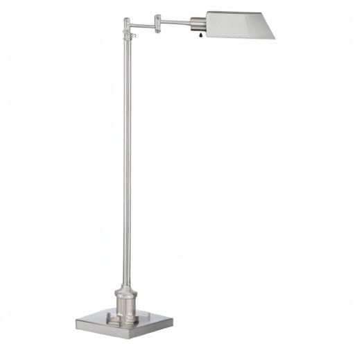 Jenson Brushed Nickel Adjustable Swing Arm Pharmacy 54" Tall Floor Lamp | Traditional Farmhouse Light Standing Base Silver Metal for Living Room Reading House Bedroom Home Office - color: Silver Brushed Nickel