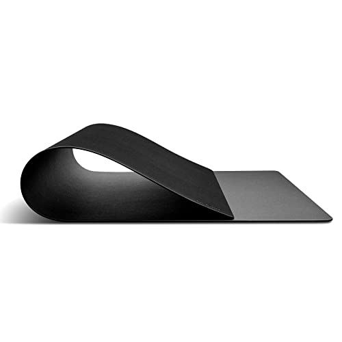Nekmit Leather Desk Blotter Pad 34 x 17 Inches, Flat, Non-Slip, Waterproof, Black - color: Black, size: 17" x 34"