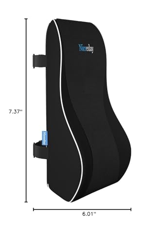 Niceeday Lumbar Support Pillow for Office Chair Car Back Support Pillow, Memory Foam Gaming Chair Desk Chair Back Cushion for Lower Back Pain Relief, Ergonomic Back Rest,Office Home Essentials - size: Full Back 3D-16'*18'*5'