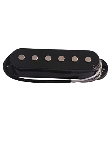Electric Guitar Pickups Single Coil Pickup Ceremic Magnet Pickup | S-S-S, Neck Middle Bridge Pickup Set, for ST Strat Style Electric Guitar, Guitar Parts Replacement, Set of 3Pcs, Black - color: Black