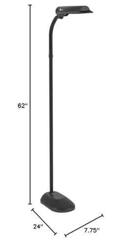 OttLite 18W WingShade Adjustable Floor Lamp for Crafts, Tasks, Office, Living Room, Sewings and Arts