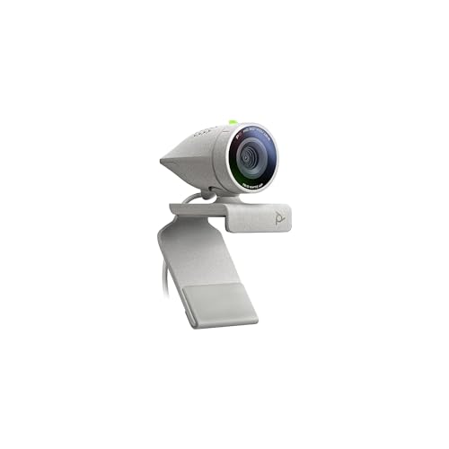 Poly Studio P5 Professional Webcam (Plantronics) - 1080p HD Laptop Camera for Video Conference & Distance Learning - Monitor & Tripod Mount - Privacy Shutter-Works w/Teams (Certified), Zoom(Certified) | Tripod Mount - Privacy Shutter-Works w Teams (Certif