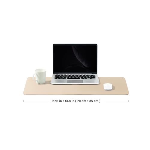 Cork Desk Mat - Dual-Sided Desk Pad for Office and Home - Desk Organization and Accessories - Ideal for Large Mouse Pad and Desk Mats on Top of Desks(Apricot,27.6"x 13.8") - color: Apricot, size: 27.6" x 13.8"