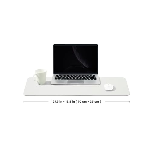 Cork Desk Mat - Dual-Sided Desk Pad for Office and Home - Desk Organization and Accessories - Ideal for Large Mouse Pad and Desk Mats on Top of Desks(White,27.6"x 13.8") - color: White, size: 27.6" x 13.8"
