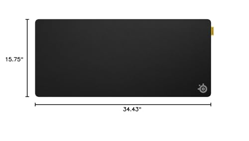 SteelSeries QcK XL Performance Control Gaming Mousepad — Extra Density for a Smooth Glide — Low-Profile Edge Stitching — Non-Slip Neoprene Rubber Base — 15.75 x 34.43 inch — FPS, MOBAs, RTS, MMO - size: XL, style: Control