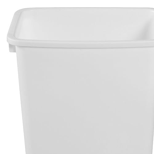 Rubbermaid 4 Pack Traditional Open Top Waste Basket Indoor Trash Bin Container for Bathrooms, Kitchens, and Home Office, 21 Quart, White