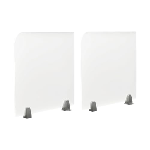 2PACK Acrylic Free Standing Screen, 23 x 18 inch Clear Divider for Desk Privacy Home & Office Partitions for Table Top Workstation, P Cubicle Panel for Work - size: 2PCS 23" x 18"
