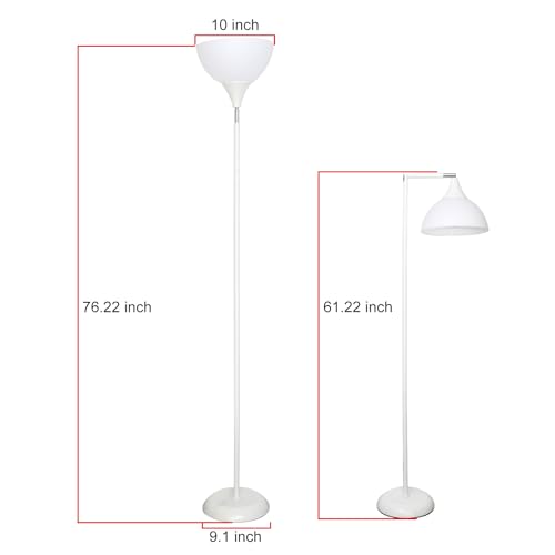 Flexible 90-Degree Foldable Floor Lamp - Remote Control, Stepless Color Temp & Brightness, Space-Saving Adjustable Standing Light for Bedroom, Office, Living Room & Study White - color: White