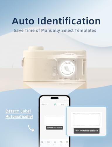 Makeid Lightweight Label Maker with Cutter L1-C Bluetooth Printer