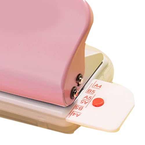 Mini Coil Binding Machine, Manual Spiral Binding Tool for Paper Documents Notebooks DIY Crafts Home Office School Plastic Portable - color: Pinkish