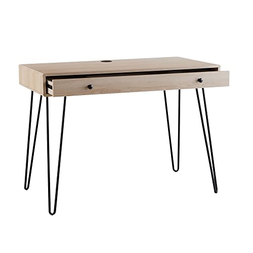 Realspace® Callay 42" W Writing Desk, Blonde Oak/Black
