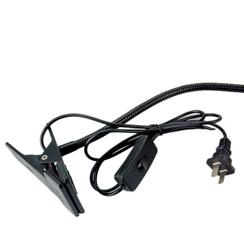 QUANS 5W 3 Colors LED Clip on Tube Flexible Work Desk Table Bed Light Black - color: Black