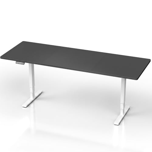 VIVO Black 83 x 30 in Standing Desk, DESK-KIT-2EW84B - color: Black Top / White Frame, size: 83 x 30 inch