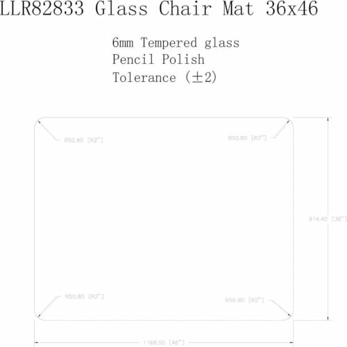 Lorell Tempered Glass Chairmat, 46" Width x 36" Depth x 0.25" Thickness, Clear, 1 Each - size: 46" x 36"
