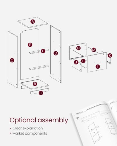 VASAGLE 3 Drawer File Cabinet with Locks, for A4, Letter Sized Documents - color: Rustic Brown, size: 3 Drawers