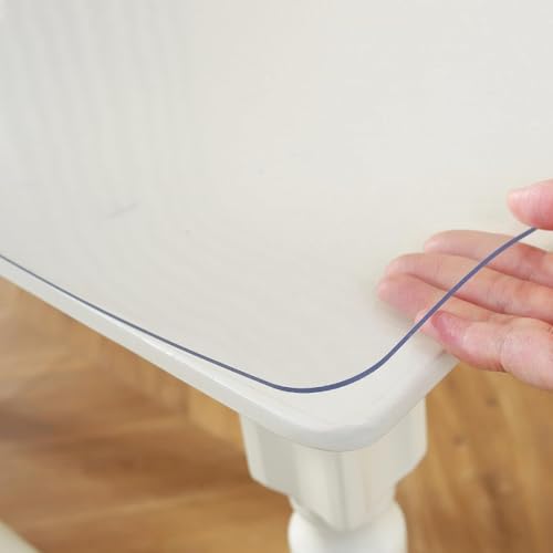 Royhom Clear Table Protector 48 x 14 Inch, 1.5mm Plastic Table Cover - color: Clear 1.5mm, size: 14" x 48" (Rectangular)