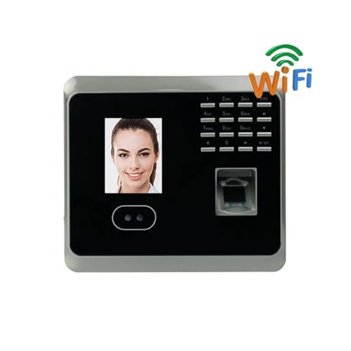 UF100 Face Recognition Time Attendance Machine, WiFi Fingerprint Reader, Face Clock for Small Businesses and Offices for Small Businesses,Black,IC
