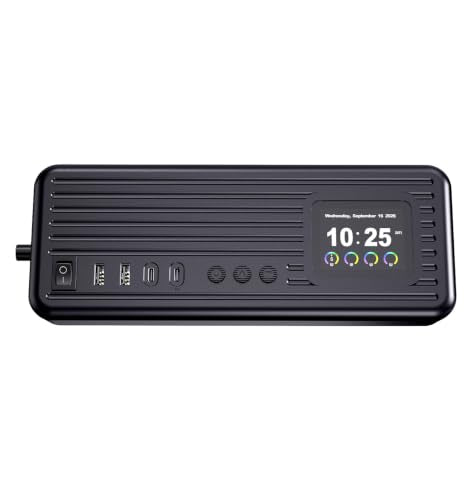 Smart Surge Strip w/Control Switches 4AC 4USB A+C 5FT Cord Black