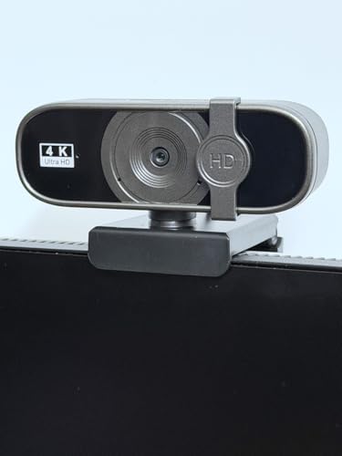 4K Ultra HD Webcam, Auto Focus, Black, USB 2.0, 95-Degree Wide Angle, Digital Image Stabilization, Video Conferencing Camera for Desktop Computer