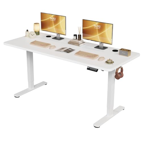 Monomi 79" Large Electric Standing Desk,Height Adjustable for Two-Person - color: White, size: 79x31.5
