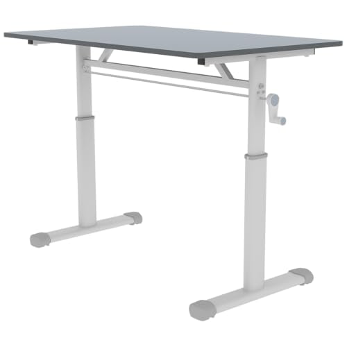 40x24 Inch Height Adjustable Standing Desk - color: Grey, size: 23.6 × 39.37