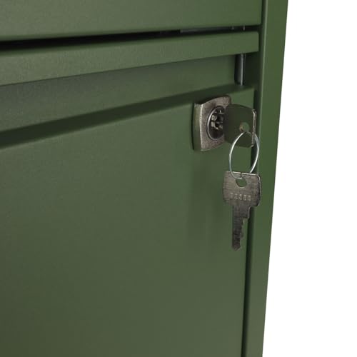 Bisley 2-Drawer Flush Front Vertical File Cabinet - Olive Green - color: Olive Green, size: 2 Drawer