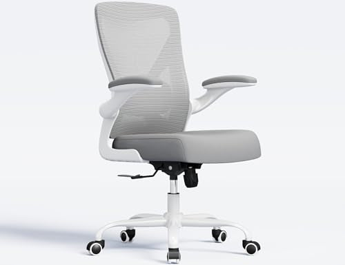 Office Chair: 330LBS Mesh Ergonomic Desk Chair Comfy with 3D Lumbar& Swivel - color: Grey, size: Pack of 1