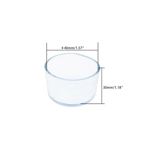 Round Chair Leg Caps,PVC Furniture Feet Covers,TTZEZE Transparent Round Floor Protectors,Clear Table Feet Covers Preventing Plastic Chair Leg Covers Scratches and Noise 40mm/1.57'', 12 - size: 1.57 inches