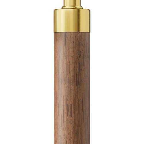 Real Wood Floor Lamps for Living Room Bedroom, 62" Mid Century Modern Lamp - color: Chestnut & Gold