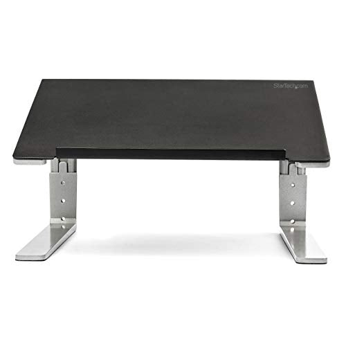 StarTech Adjustable Laptop Stand, Ergonomic Laptop Riser for Desk, Tilted