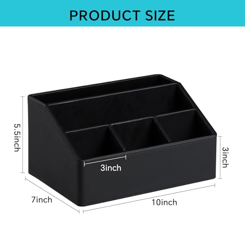 Desk Organizer Caddy Nightstand Organizer Desk Caddy Remote Holder - color: Black