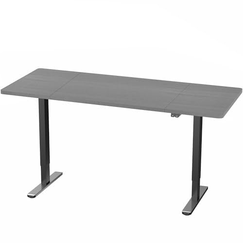 VIVO Dark Gray 60 x 24 in Standing Desk, DESK-KIT-B06G - color: Dark Gray Top / Black Frame, size: 60 x 24 inch