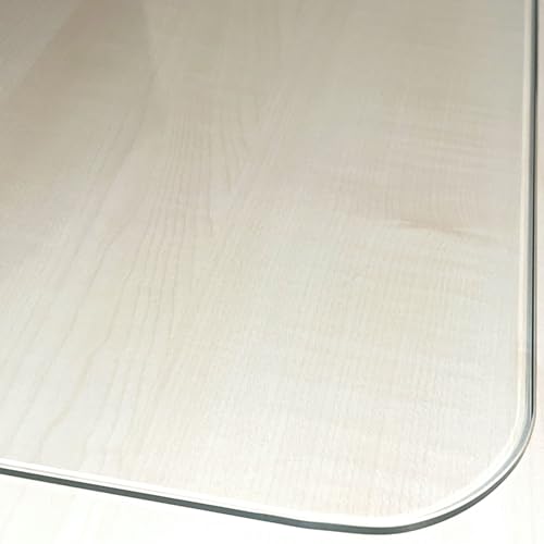 Marvelux Tempered Glass Desk Pad, Clear Surface Protector, Multi-Purpose Durable Computer Desk Mat, Mousepad, Crafting Surface Protector, Beauty Mat, Kitchen Worktop Saver with Anti-Slip Pads 19"x24" - size: 24" x 19"