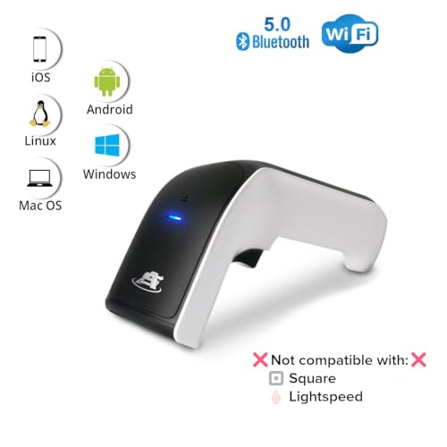 ScanAvenger Wireless Portable 1D&2D Bluetooth Barcode Scanner: Hand Scanner 3-in-1, Cordless, Rechargeable Scan Gun for Inventory - USB Bar Code/QR Reader (1D&2D with No Next Gen Stand)… - style: 1D&2D With No Next Gen Stand