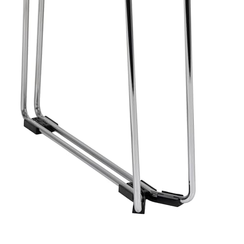 Stacking Sled Base Guest Chairs – Pack of 4 | Ergonomic Polypropylene Seat, Chrome Metal Frame, 275-lb Capacity | Stackable Waiting Room, Classroom, Office & Lobby Chairs - color: Beige