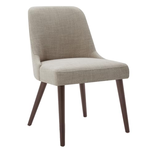 CHITA Mid-Century Modern Dining Chair, Upholstered Fabric Accent Chair for Dining Room, Set of 4,Beige - color: Fabric Beige, 4pcs