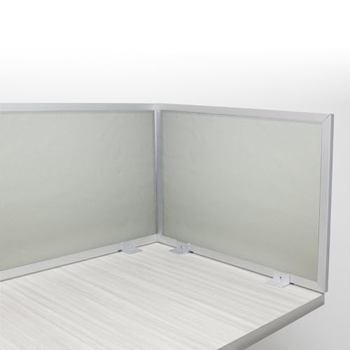 OBEX Acoustic Mounted Screen Privacy Panel Table Top Separator, Sound Blocking Desk Divider (Overcast, 18" X 24") - color: Overcast, size: 18"H X 24"W
