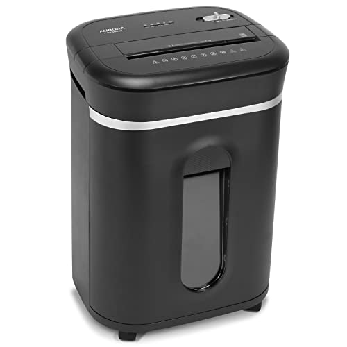 Aurora Long Duty Cycle 18-Sheet Crosscut Paper/CD/Credit Card Shredder, AntiJam Feature, 30-Minute Continuous Run Time, Large 6-gal Pullout Basket - size: 18-Sheet Long Duty CrossCut