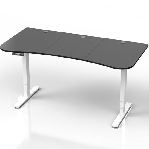 VIVO Black 63 x 32 in Standing Desk, DESK-KIT-2EWB - color: Black Top / White Frame, size: 63 x 32 inch