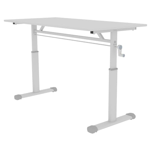 48×24 Inch Height Adjustable Standing Desk - color: White, size: 23.6 × 47.24