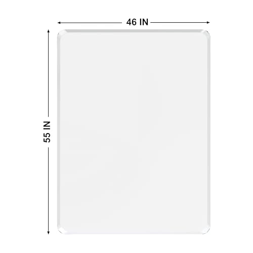 MESAILUP Beveled Edge Office Chair Mat for Carpet or Hardwood Floor-46”x55” - size: Beveled Edge-46"x55"
