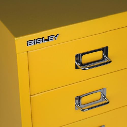 Bisley 3-Drawer Steel MultiDrawer Cabinet - Golden Sunflower Yellow - color: Golden Sunflower Yellow, size: 3 Drawer