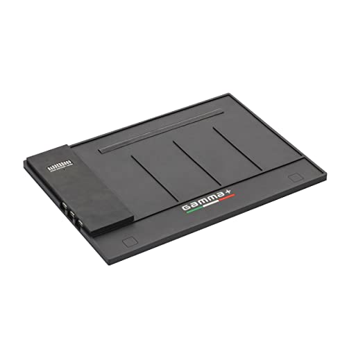 GAMMA+ Professional Barber Appliance Magnetic Mat and Station Organizer, Anti-Slip, Durable Hair Styling Tools - color: Black Magnetic Barber Mat