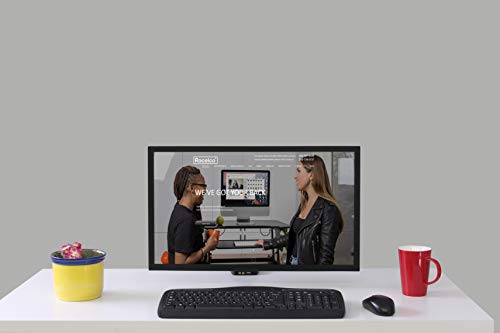 Rocelco Premium Desk Computer Monitor Mount with USB 2.0 and Audio Port - Fits Single 13" - 27" LED LCD Flat Screen - Pneumatic Full Motion Assist Adjustable Arm - Grommet and C Clamp - Black (R MA1) - style: 1 Monitor Gas Spring