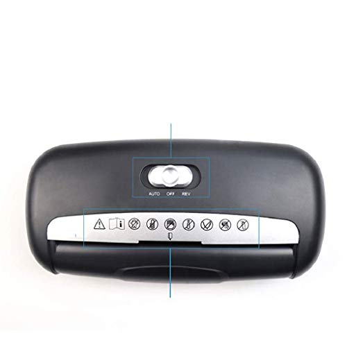 Mini Paper Shredder- Shredders Small Office Shredder Home Electric Strip Black Automatic Feed