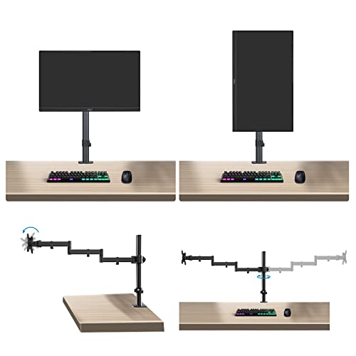 Pholiten Single Long Monitor Stand for 13-32" Screens - style: single arm