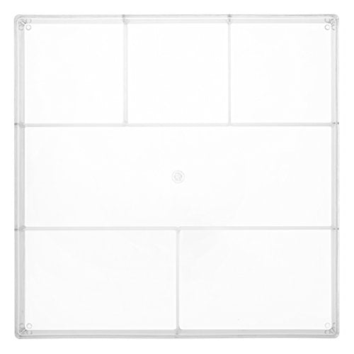 Whitmor Clear 6-Section Drawer Organizer | For Makeup & Accessories | Sturdy Resin | 11.9 x 11.9 x 1.7 Inches | Pack of 6 - size: 6-Section Pack of 6